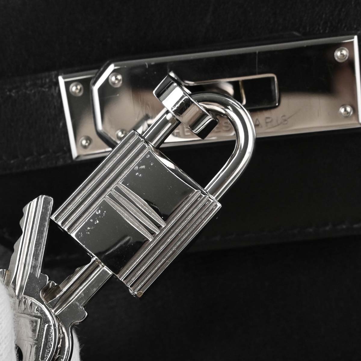 Hermes Black Box Calf Birkin 35 Handbag
