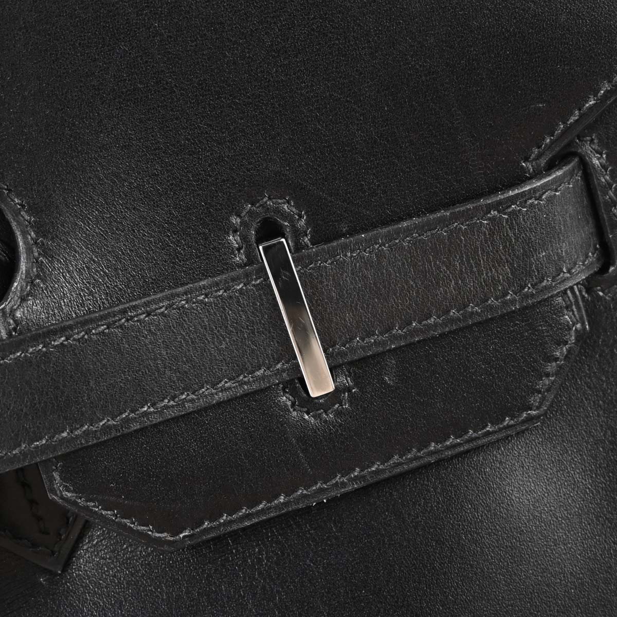 Hermes Black Box Calf Birkin 35 Handbag