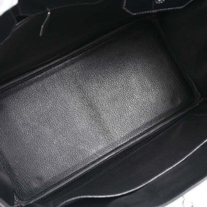 Hermes Black Box Calf Birkin 35 Handbag