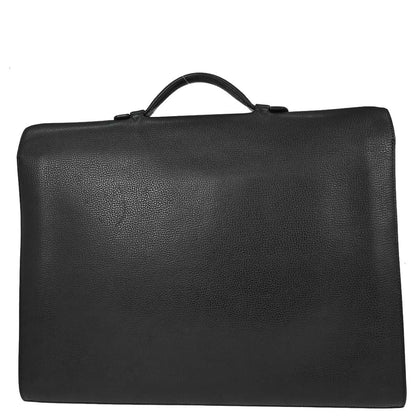 Hermes Black Taurillon Sac a Depeches 41 Business Handbag