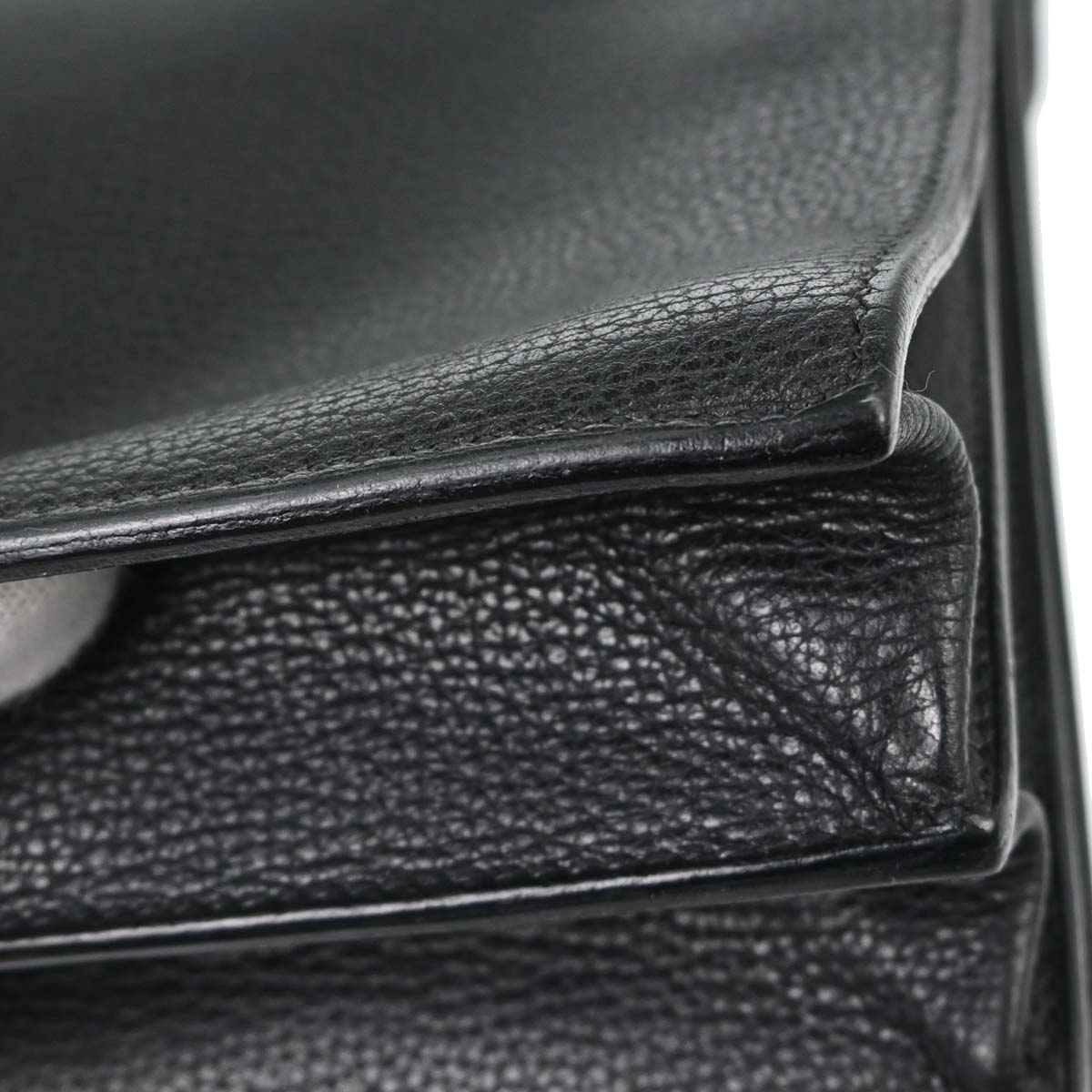 Hermes Black Taurillon Sac a Depeches 41 Business Handbag