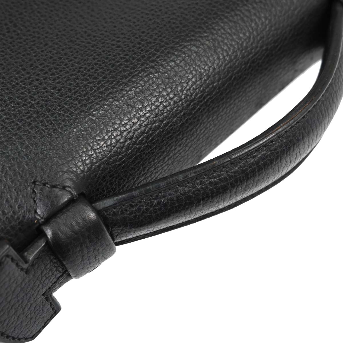 Hermes Black Taurillon Sac a Depeches 41 Business Handbag