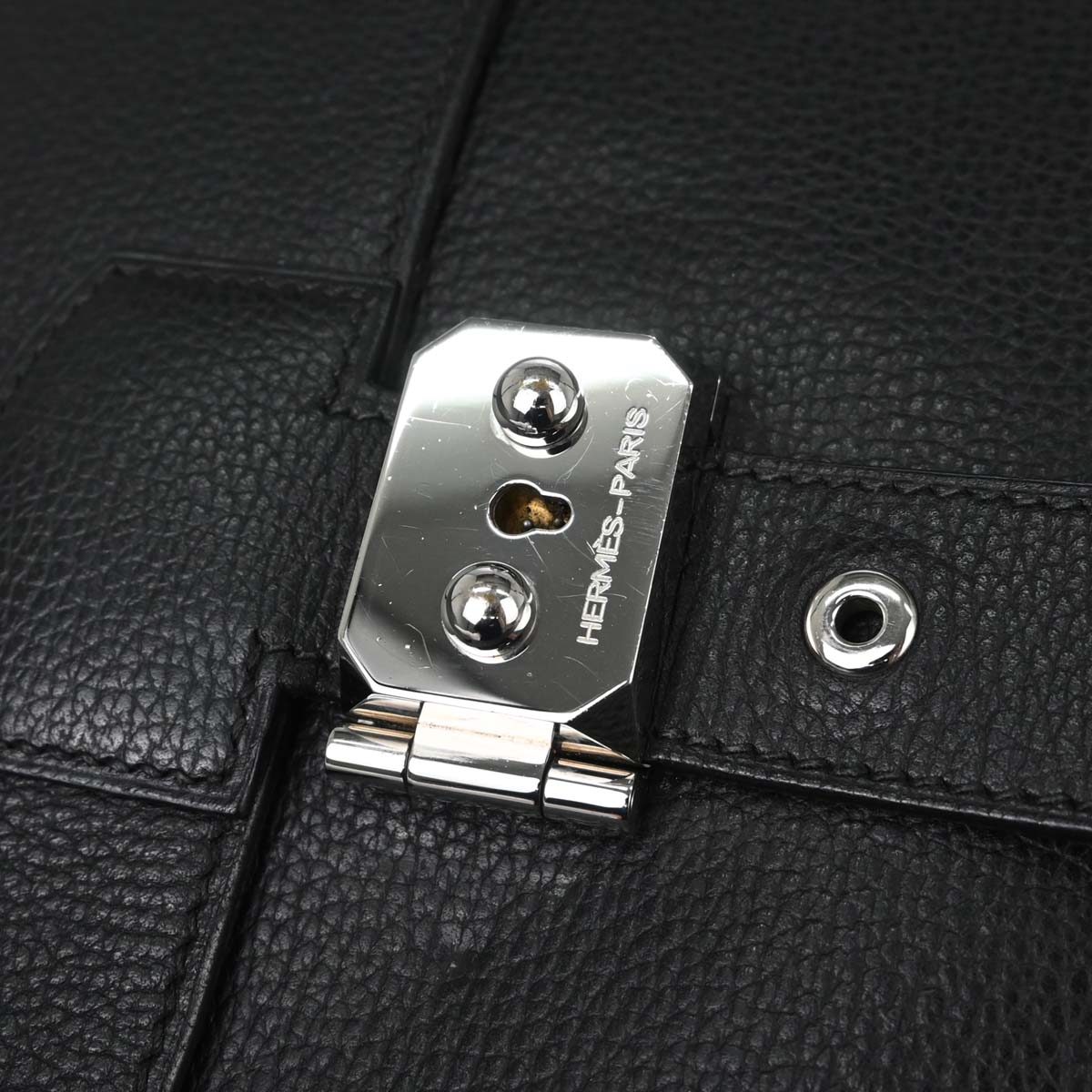 Hermes Black Taurillon Sac a Depeches 41 Business Handbag