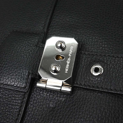 Hermes Black Taurillon Sac a Depeches 41 Business Handbag