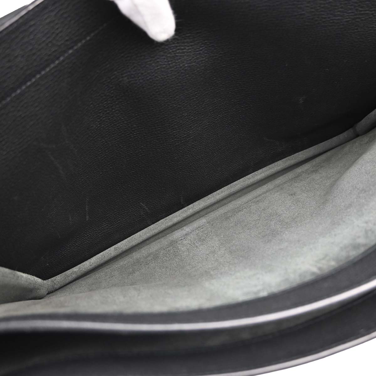 Hermes Black Taurillon Sac a Depeches 41 Business Handbag