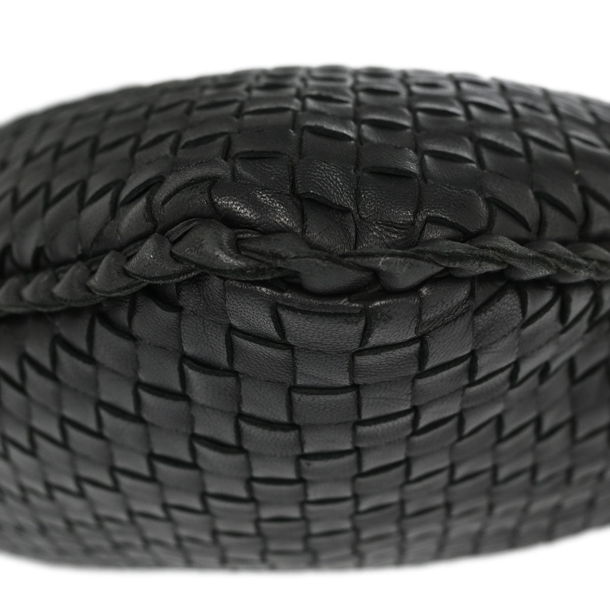 Bottega Veneta Black Lambskin Intrecciato Hobo Handbag