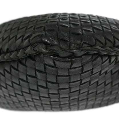Bottega Veneta Black Lambskin Intrecciato Hobo Handbag