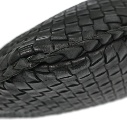 Bottega Veneta Black Lambskin Intrecciato Hobo Handbag