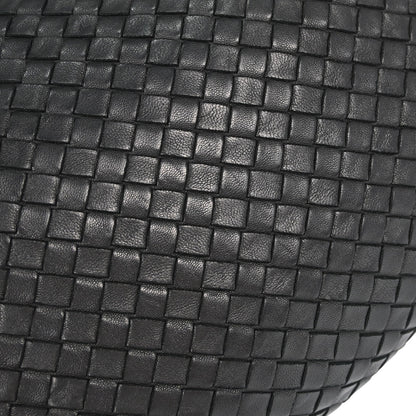 Bottega Veneta Black Lambskin Intrecciato Hobo Handbag