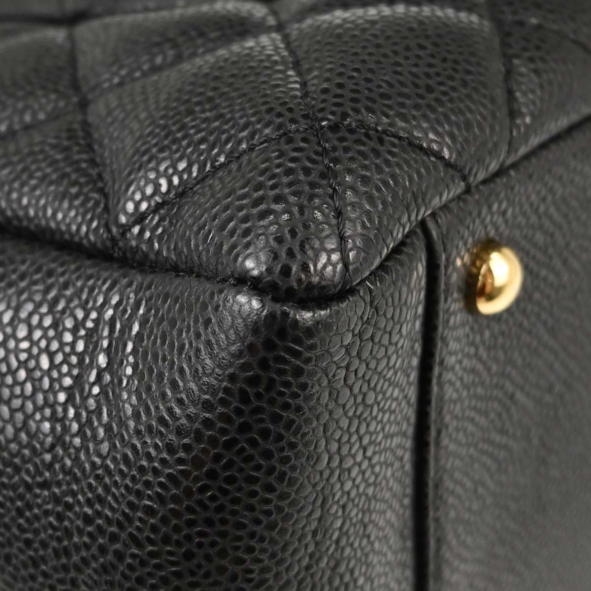 Chanel Black Caviar Skin Grand Shopping Tote GST XL Chain Handbag