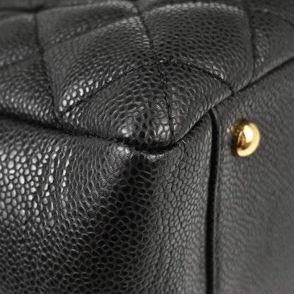 Chanel Black Caviar Skin Grand Shopping Tote GST XL Chain Handbag