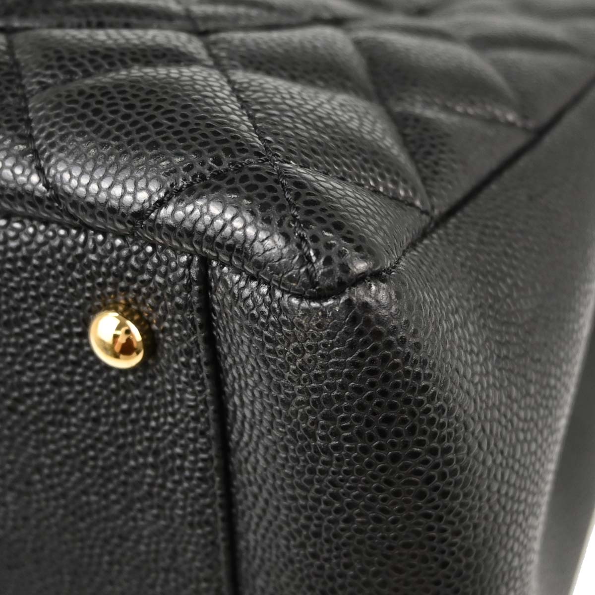 Chanel Black Caviar Skin Grand Shopping Tote GST XL Chain Handbag