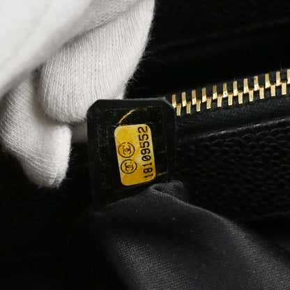 Chanel Black Caviar Skin Grand Shopping Tote GST XL Chain Handbag