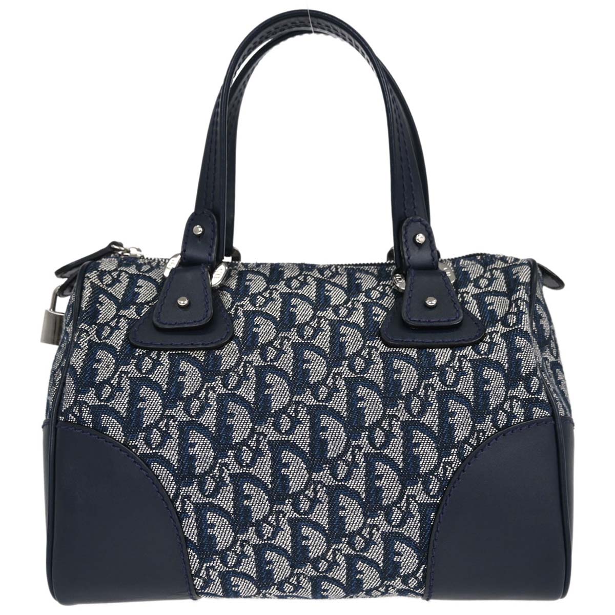 Christian Dior Navy Canvas Trotter Handbag
