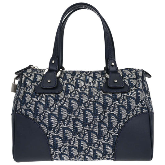 Christian Dior Navy Canvas Trotter Handbag