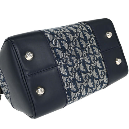 Christian Dior Navy Canvas Trotter Handbag