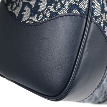 Christian Dior Navy Canvas Trotter Handbag