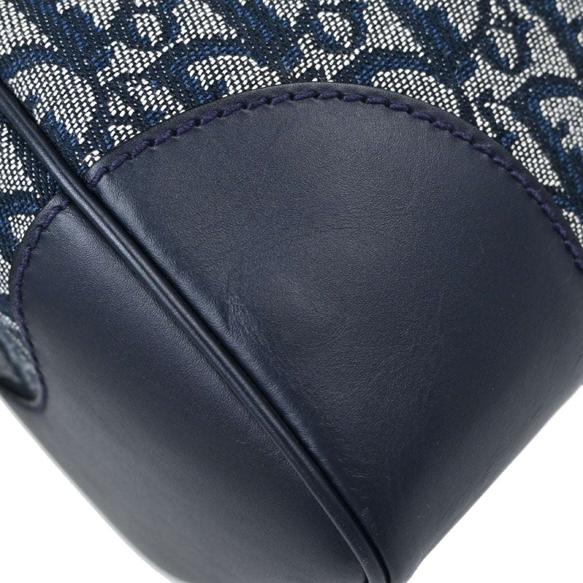 Christian Dior Navy Canvas Trotter Handbag