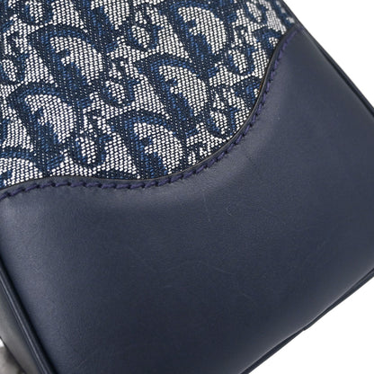 Christian Dior Navy Canvas Trotter Handbag