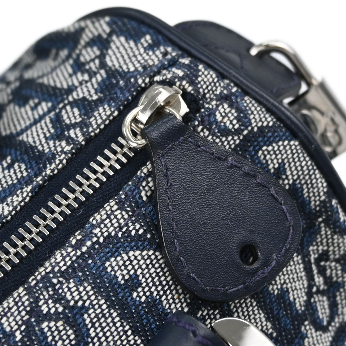 Christian Dior Navy Canvas Trotter Handbag
