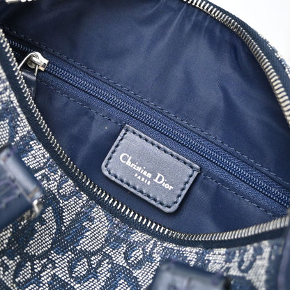 Christian Dior Navy Canvas Trotter Handbag