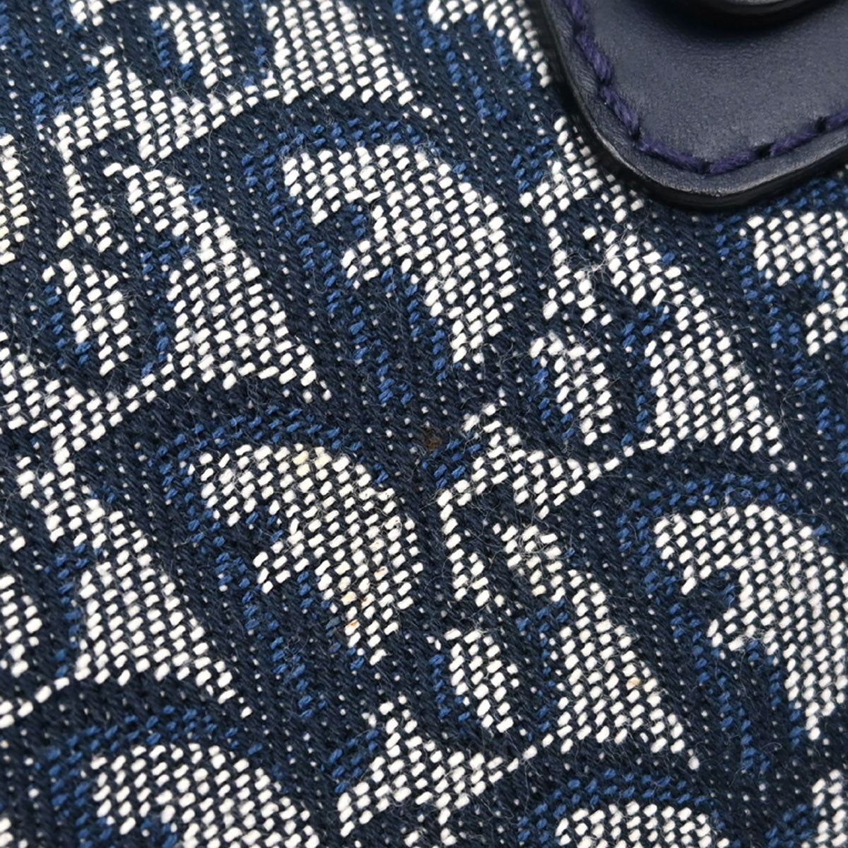 Christian Dior Navy Canvas Trotter Handbag