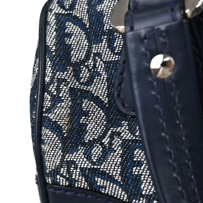 Christian Dior Navy Canvas Trotter Handbag