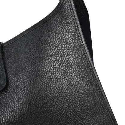 Hermes Black Ardennes Evelyne 1 GM Shoulder Bag
