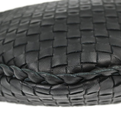 Bottega Veneta Black Lambskin Intrecciato Hobo Handbag