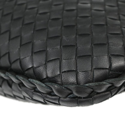 Bottega Veneta Black Lambskin Intrecciato Hobo Handbag