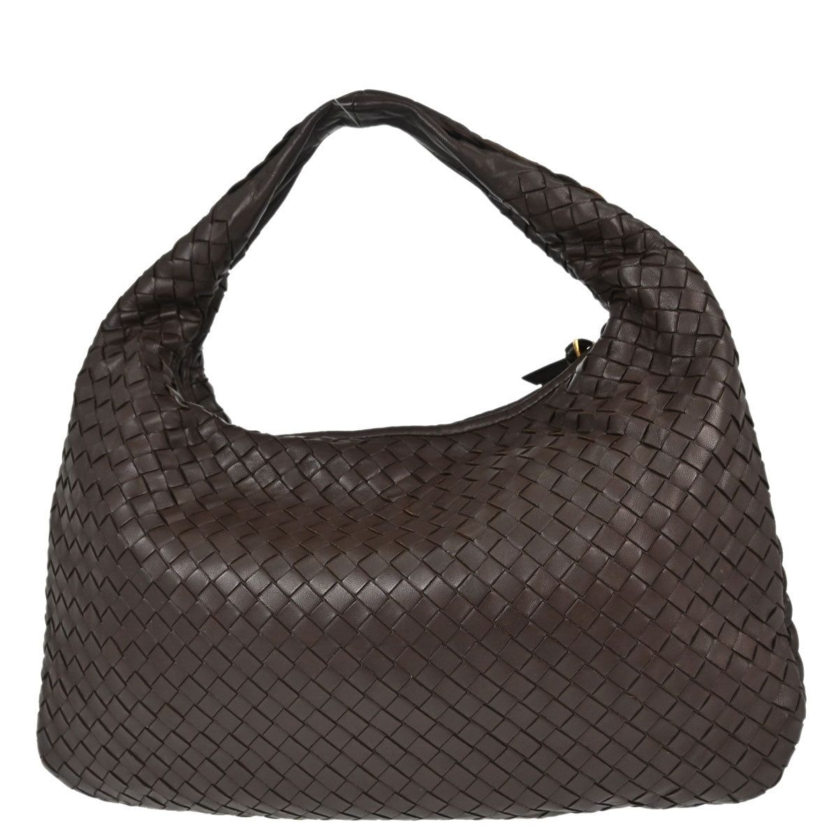 Bottega Veneta Brown Lambskin Intrecciato Hobo Handbag