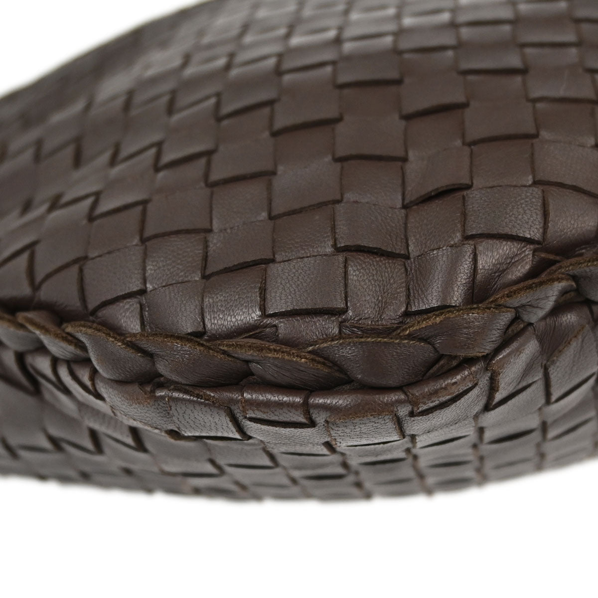 Bottega Veneta Brown Lambskin Intrecciato Hobo Handbag