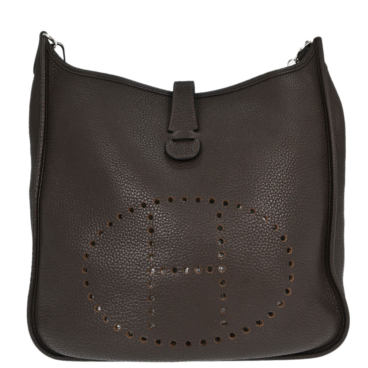Hermes Ebene Taurillon Clemence Evelyne 3 29 PM Shoulder Bag