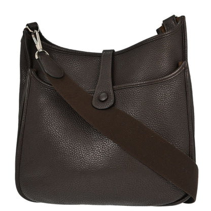 Hermes Ebene Taurillon Clemence Evelyne 3 29 PM Shoulder Bag