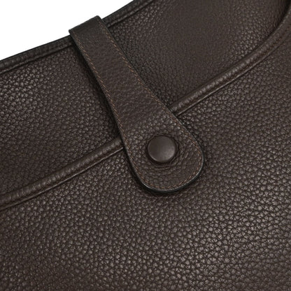 Hermes Ebene Taurillon Clemence Evelyne 3 29 PM Shoulder Bag