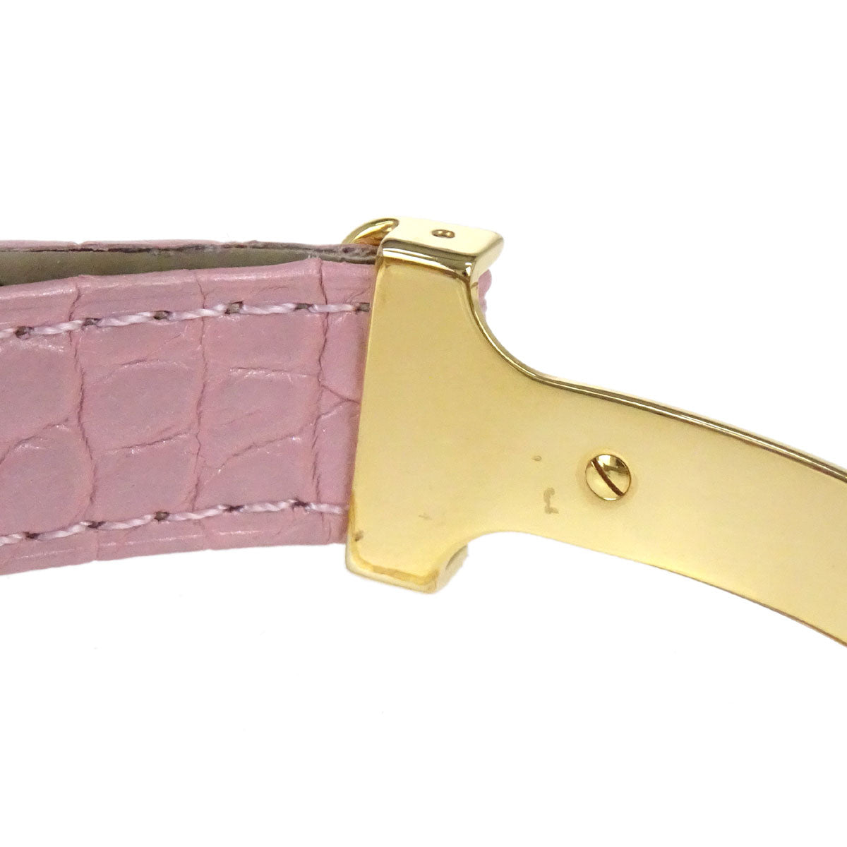 Cartier * Must Tank Ref.2415 22mm Quartz Watch SV925 Crocodile