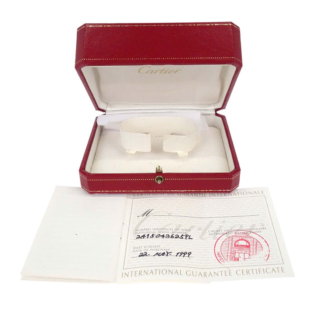 Cartier * Must Tank Ref.2415 22mm Quartz Watch SV925 Crocodile