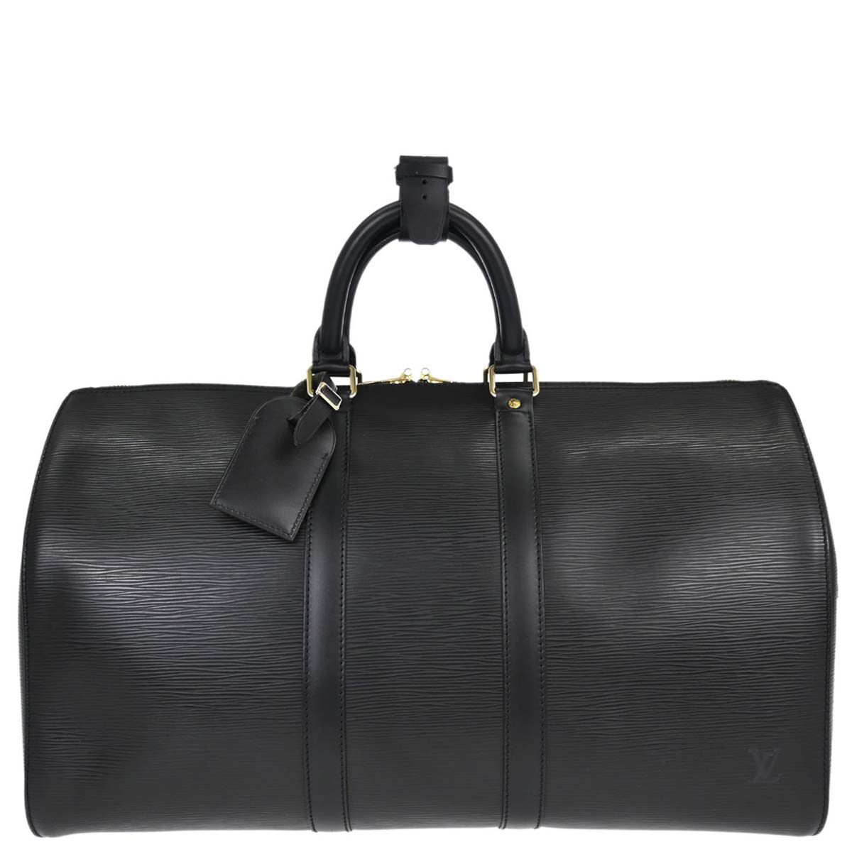 Louis Vuitton Black Epi Keepall 45 Travel Handbag M42972