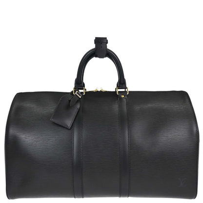 Louis Vuitton Black Epi Keepall 45 Travel Handbag M42972