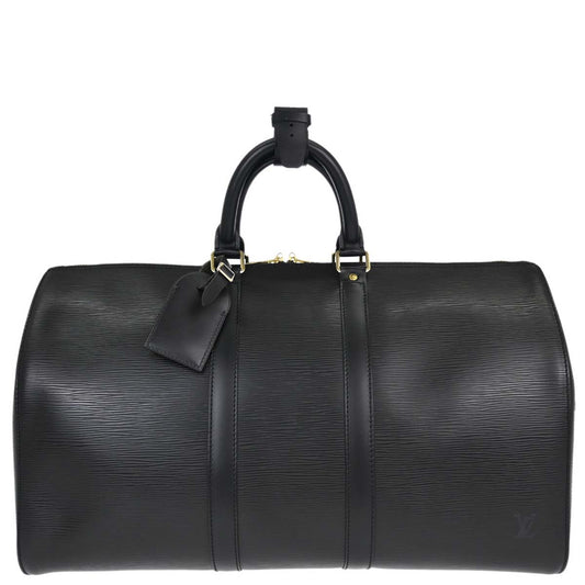 Louis Vuitton Black Epi Keepall 45 Travel Handbag M42972