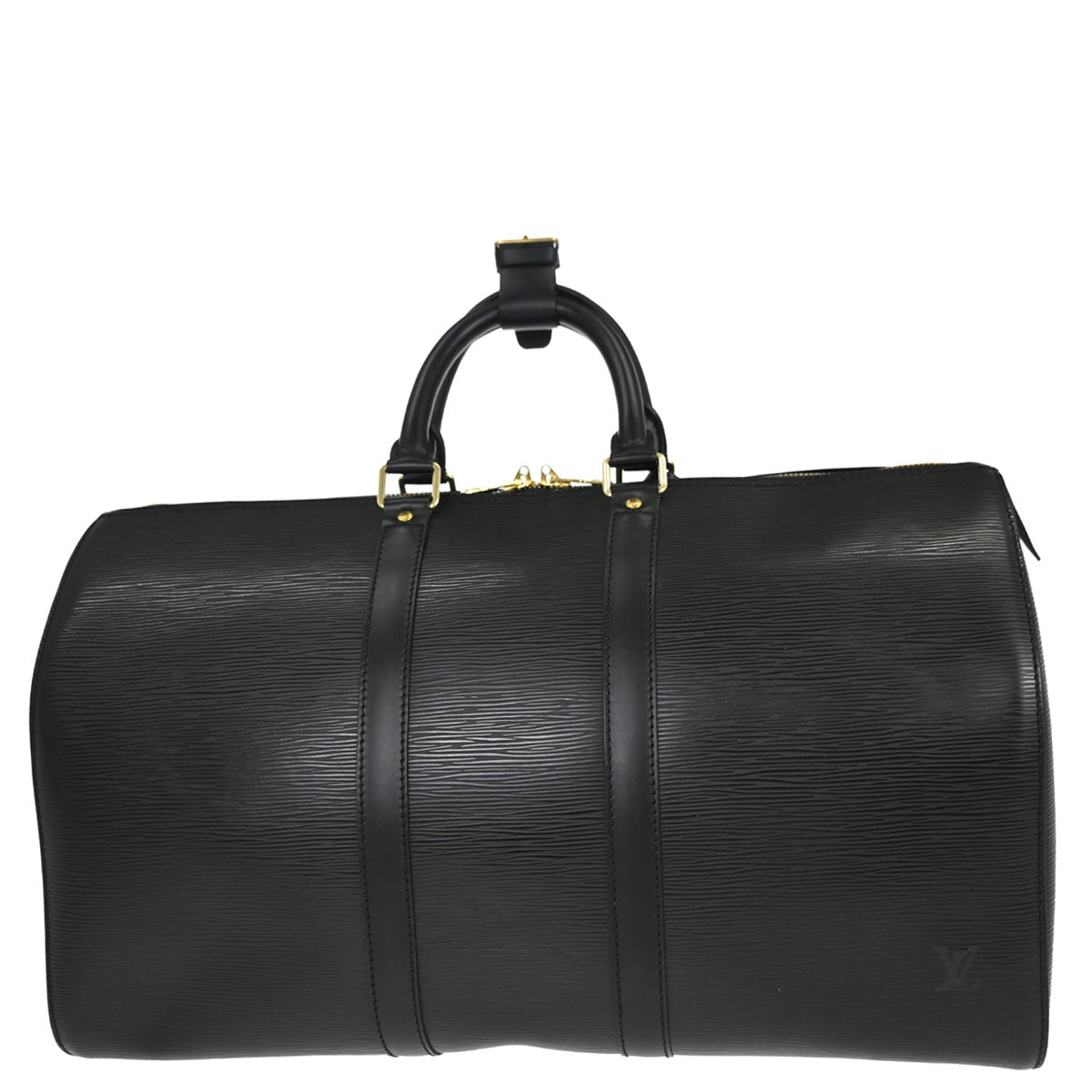 Louis Vuitton Black Epi Keepall 45 Travel Handbag M42972