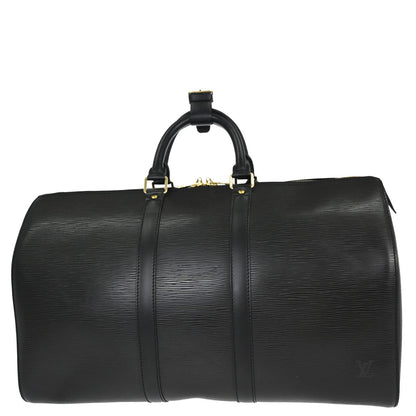 Louis Vuitton Black Epi Keepall 45 Travel Handbag M42972