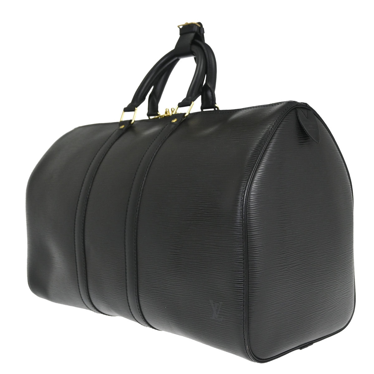 Louis Vuitton Black Epi Keepall 45 Travel Handbag M42972