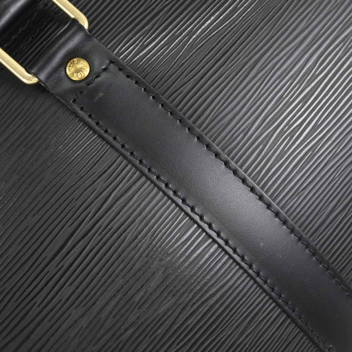 Louis Vuitton Black Epi Keepall 45 Travel Handbag M42972