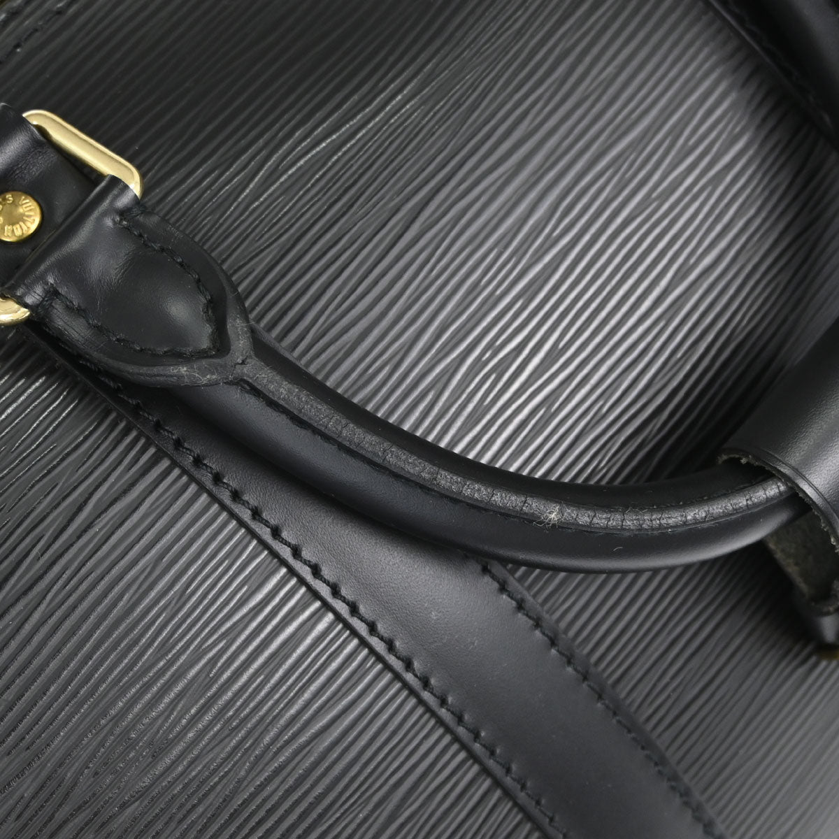 Louis Vuitton Black Epi Keepall 45 Travel Handbag M42972