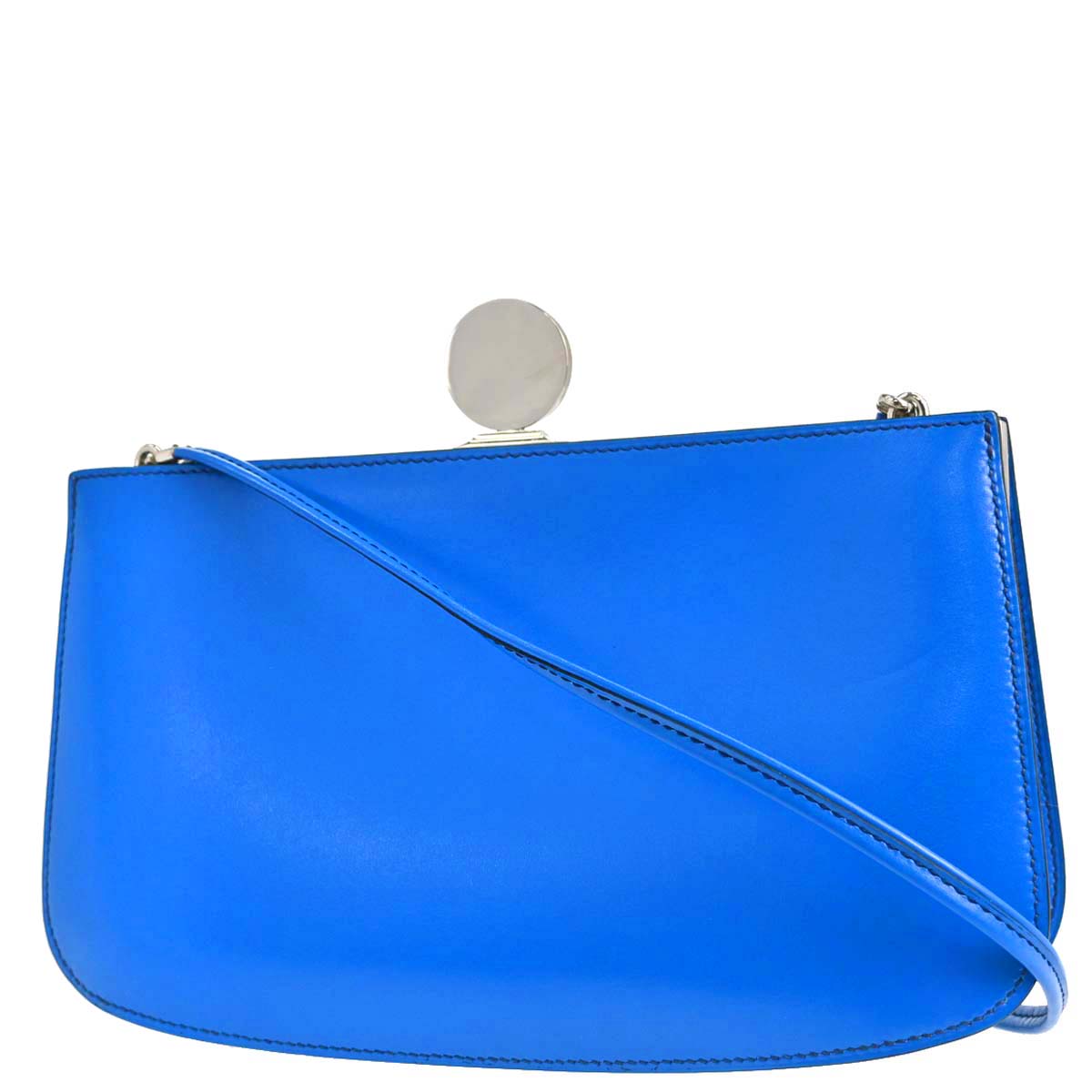 Hermes * Blue Box Calf Lizard Ostrich Sac a Malice Shoulder bag