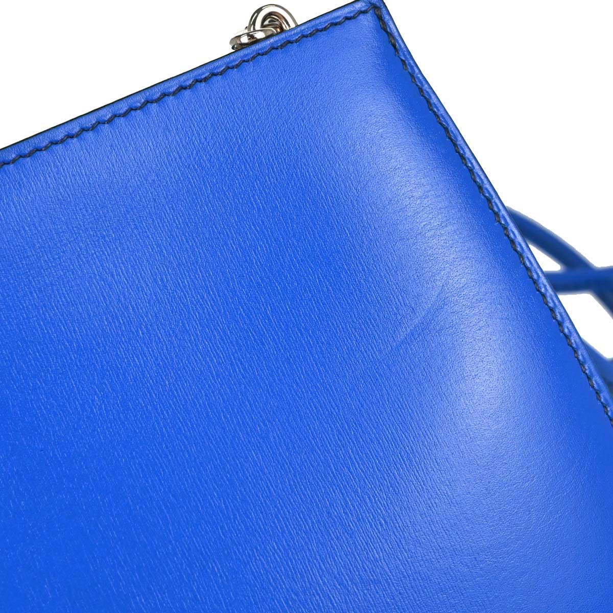 Hermes * Blue Box Calf Lizard Ostrich Sac a Malice Shoulder bag