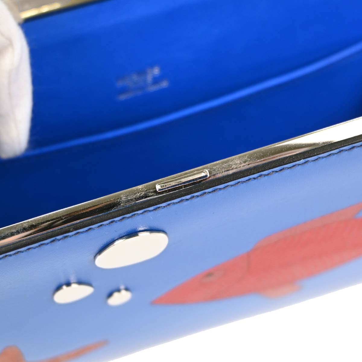 Hermes * Blue Box Calf Lizard Ostrich Sac a Malice Shoulder bag