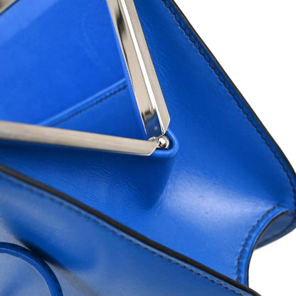 Hermes * Blue Box Calf Lizard Ostrich Sac a Malice Shoulder bag