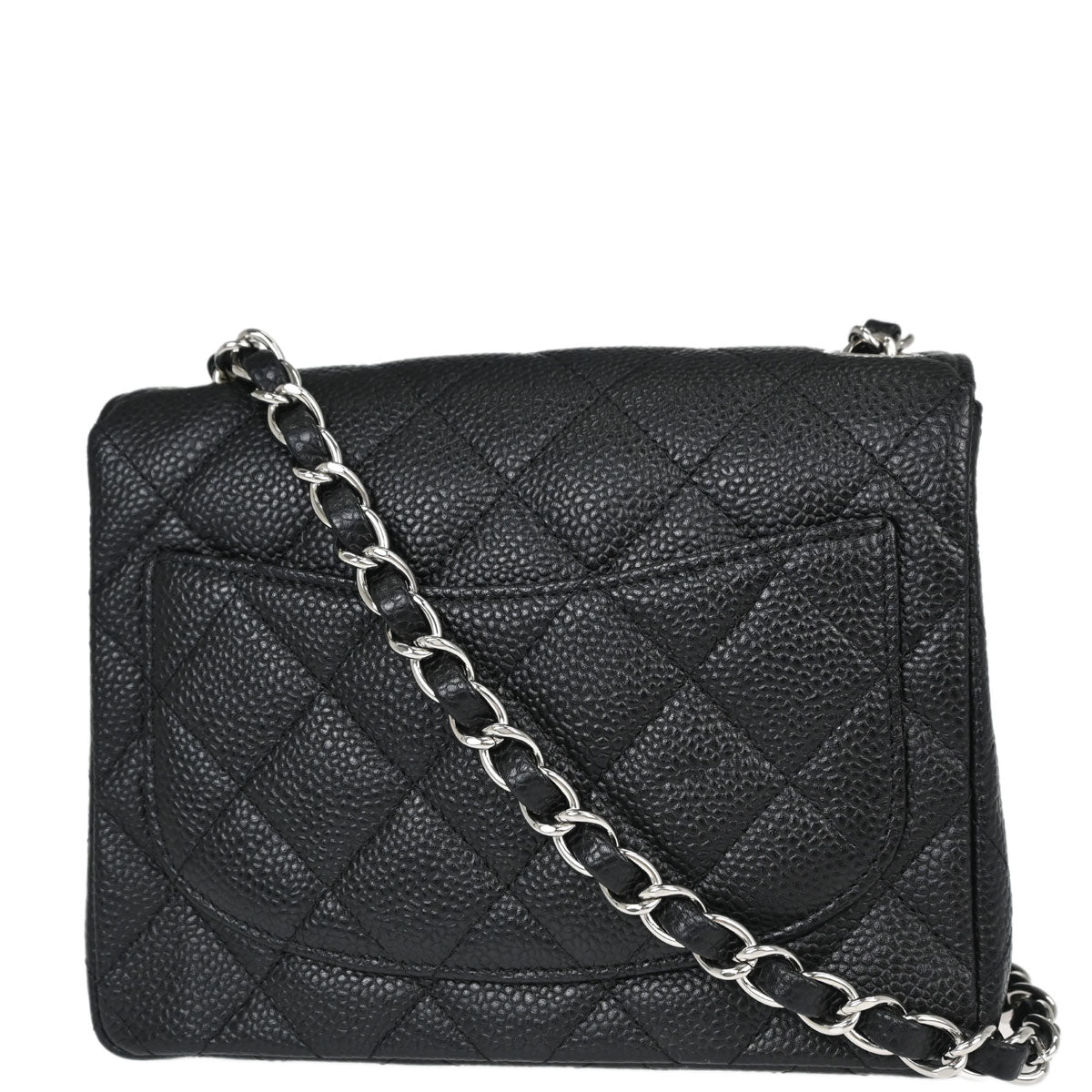 Chanel Black Caviar Skin Mini Classic Square Flap Shoulder Bag 17